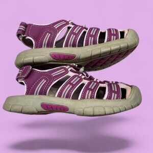 Khombu Kids Pink and Purple Fisherman Sandals-Size‎ 1